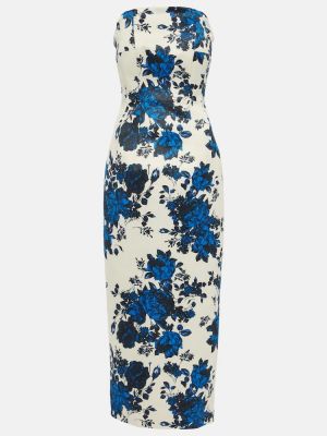 Midi haljina s cvjetnim printom Emilia Wickstead plava