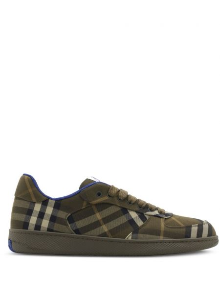 Ekoseli sneaker Burberry yeşil