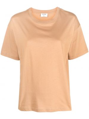 Βαμβακερή μπλούζα με στρογγυλή λαιμόκοψη Filippa K μπεζ