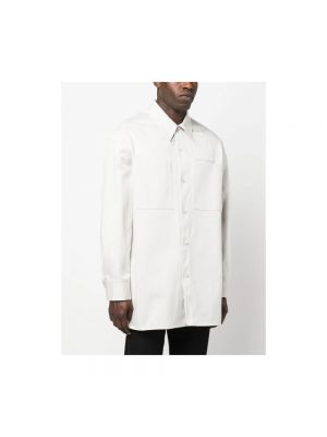 Camisa de algodón con bolsillos Jil Sander blanco