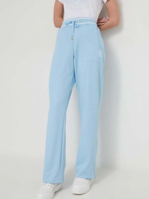 Modré sportovní kalhoty s aplikacemi Juicy Couture