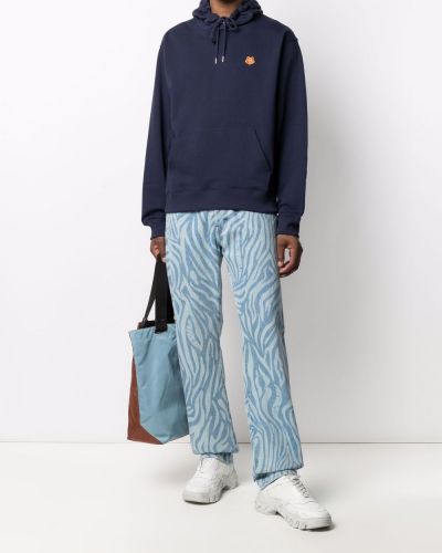Kapučdžemperis ar tīģera rakstu Kenzo zils