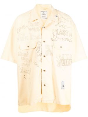 Βαμβακερό πουκάμισο με σχέδιο Maison Mihara Yasuhiro
