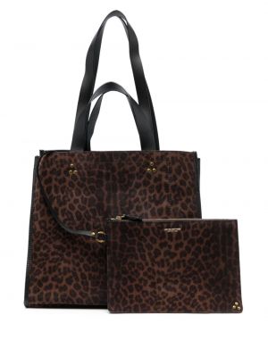 Geantă shopper cu imagine cu model leopard Jérôme Dreyfuss