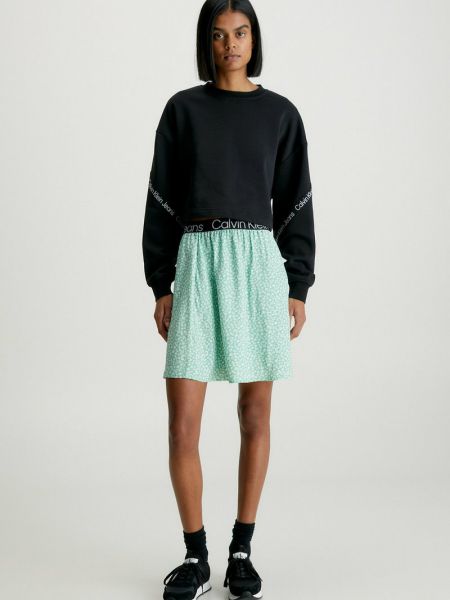 Mini spódniczka Calvin Klein Jeans zielona
