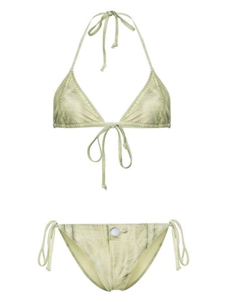 Bikini à imprimé Acne Studios vert