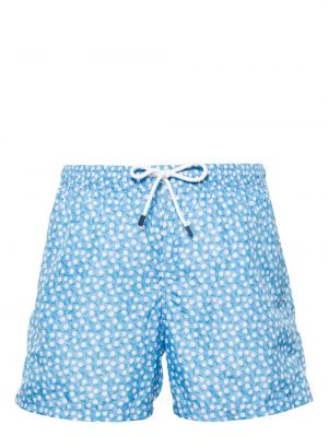 Shorts à fleurs à imprimé Fedeli bleu