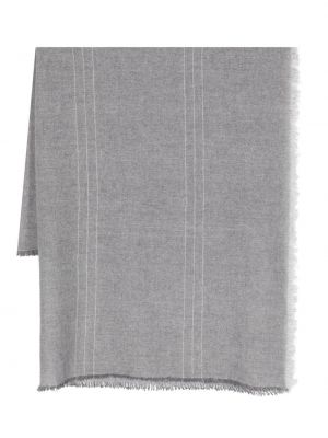 Echarpe à franges en tricot Peserico gris