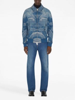 Jeansjacke mit print Burberry blau
