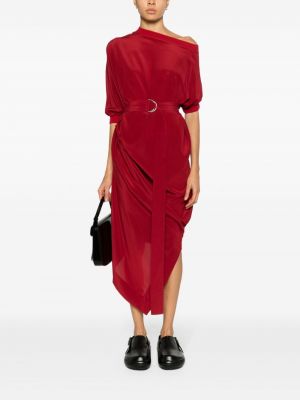 Asimetriska midi kleita Vivienne Westwood sarkans