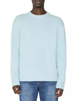 Кашемировый свитер с круглым вырезом Frame синий