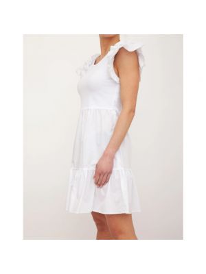 Mini vestido de algodón Liu Jo blanco