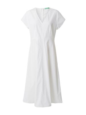 Robe mi-longue United Colors Of Benetton blanc