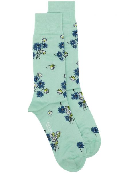 Květinové ponožky Paul Smith zelené