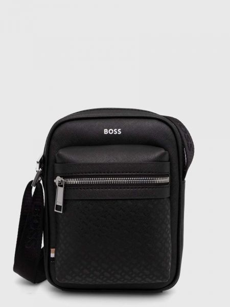 Usnjena torba za okrog pasu Boss črna