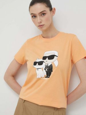 Тениска Karl Lagerfeld оранжево