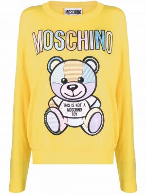 Trykt sweatshirt Moschino gul