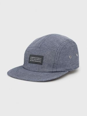 Памучна шапка с апликация On-running синьо