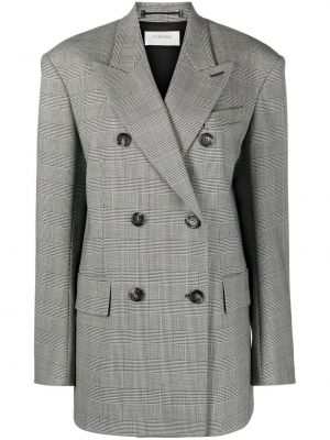 Sjekket lang blazer Sportmax svart