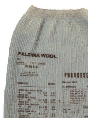 Raštuotas vilnonis suknele Paloma Wool pilka