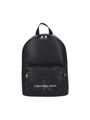 Plecak ze skóry ekologicznej Calvin Klein czarny