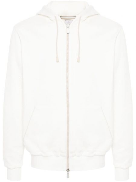 Pamučna hoodie s kapuljačom Eleventy bijela