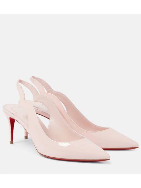 Slingback lær pumps Christian Louboutin rosa