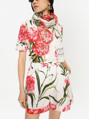 Echarpe en soie à fleurs Dolce & Gabbana