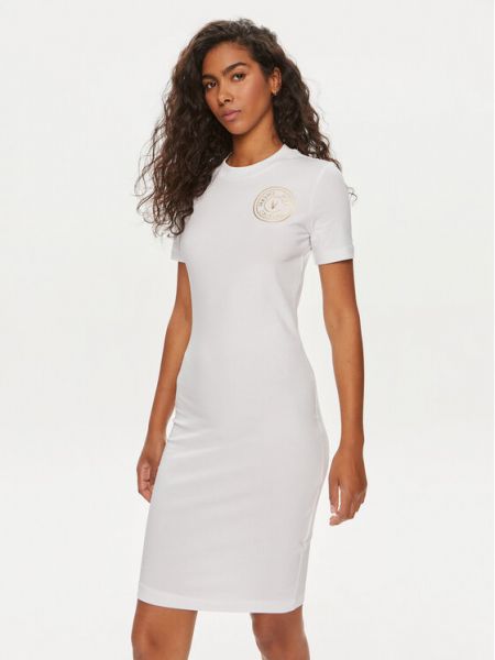 Traper haljina slim fit Versace Jeans Couture bijela