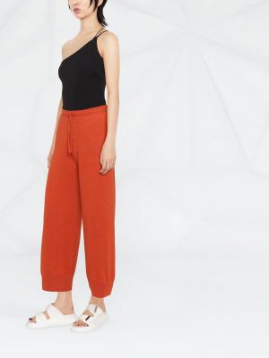 Pletené kalhoty Stella Mccartney oranžové