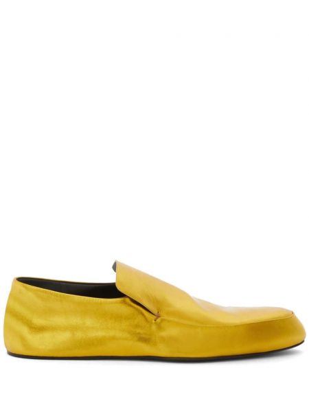 Slip on nahka mokkasiinit Jil Sander keltainen