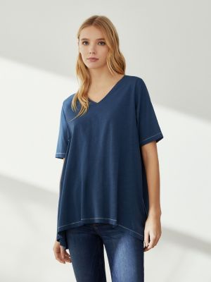 Camiseta de algodón manga corta Southern Cotton azul