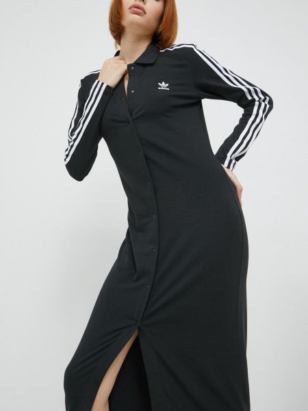 Чорна сукня міді Adidas Originals