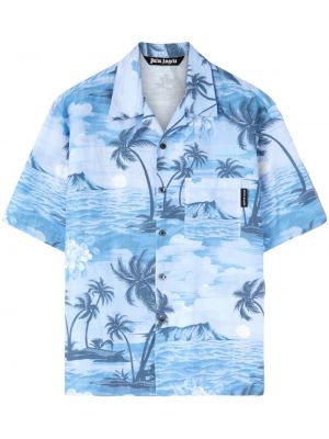 Λινό πουκάμισο με σχέδιο Palm Angels