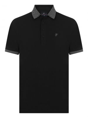 Polo marškinėliai Denim Culture juoda