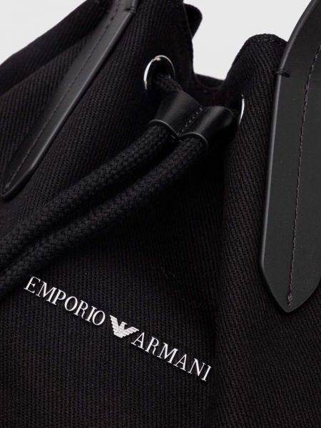 Pamučna torbica Emporio Armani crna