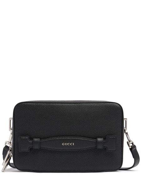 Crossbody väska i läder Gucci svart