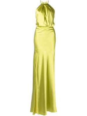 Plisuotas vakarinė suknelė Michelle Mason žalia