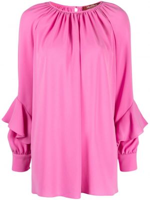 Блуза с волани Max Mara розово