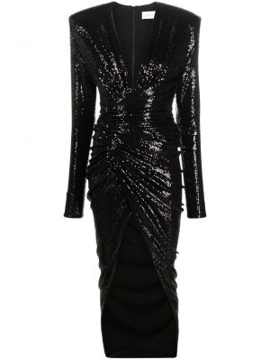 V-hals paljett dress Alexandre Vauthier svart