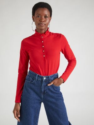 Marškinėliai ilgomis rankovėmis Lindex raudona