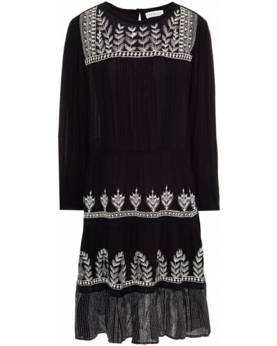 Sukienka mini z haftem Velvet By Graham & Spencer, сzarny