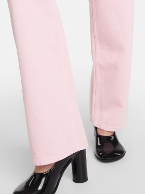 Laia lõikega kõrge vöökohaga teksapüksid Bottega Veneta roosa
