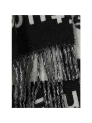 Bufanda de lana con estampado Etudes negro