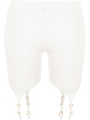Shorts di jeans aderenti Dion Lee bianco