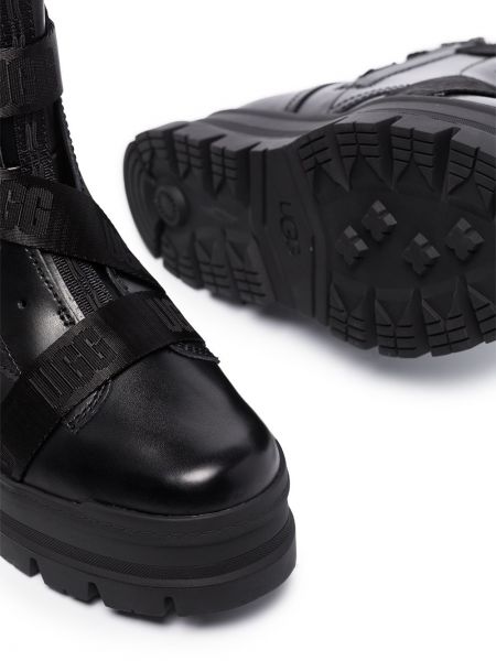 Leder ankle boots Ugg schwarz