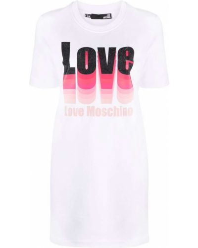 Trykt t-skjorte Love Moschino hvit