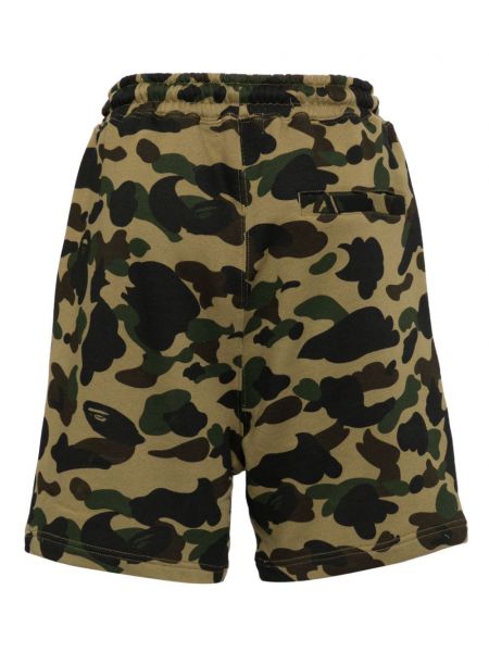 Shorts en coton à imprimé à imprimé camouflage A Bathing Ape® vert
