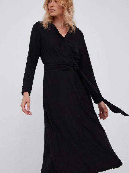 Midi šaty Lauren Ralph Lauren černé