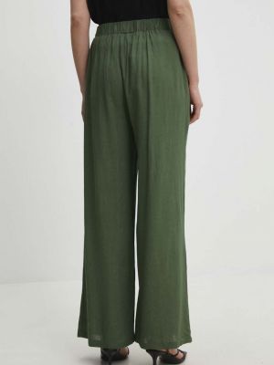 Pantaloni cu talie înaltă de in Answear Lab verde